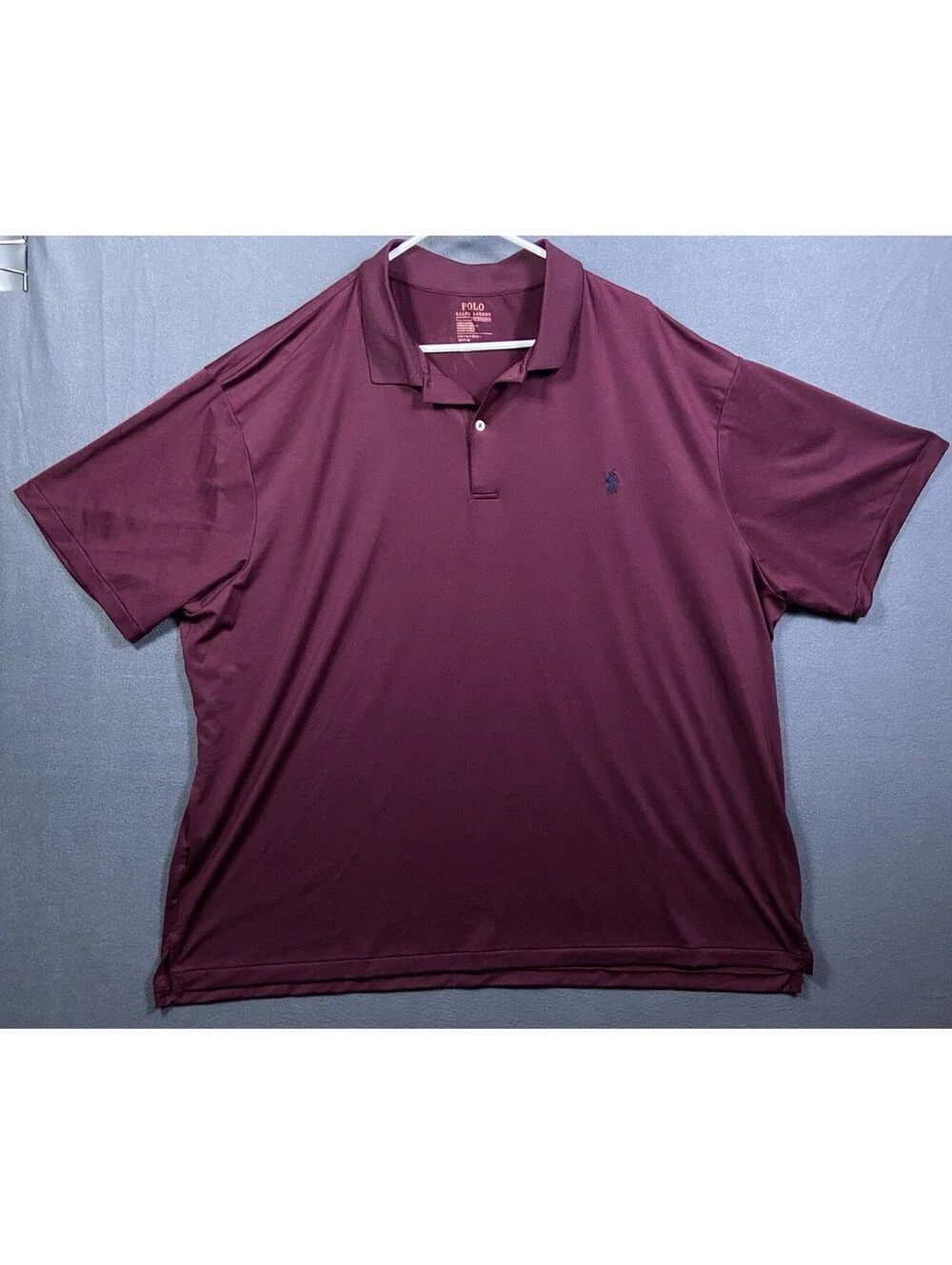 Polo Ralph Lauren Polo Shirt Mens 3XB Big Red Solid Pony Logo Cotton Knit